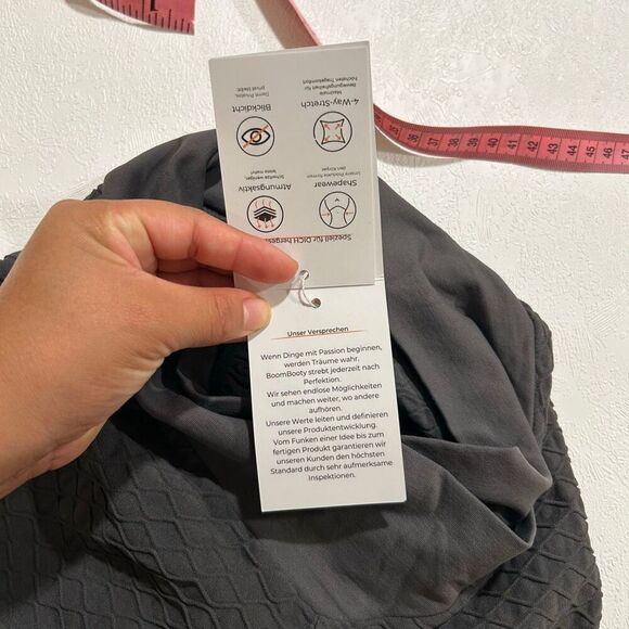 BoomBooty Women’s Scrunch Butt Leggings Black Size L Textured High Waisted - Picture 6 of 7